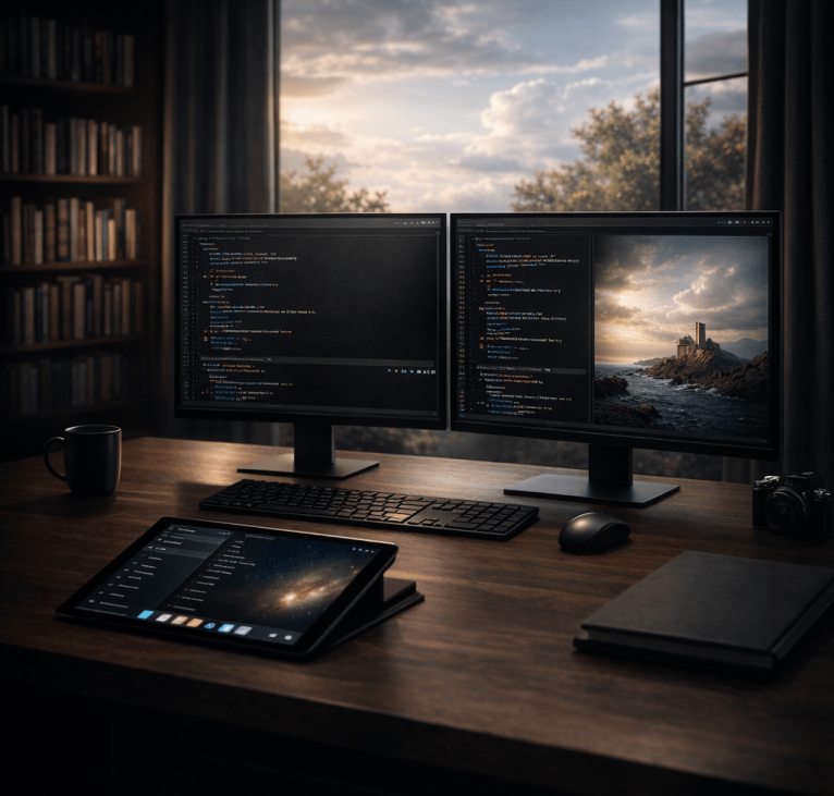 représente moi un bureau de développeur avec deux_ (1)
